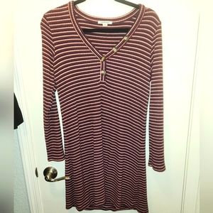 Multi-Colored Long-Sleeve Dress